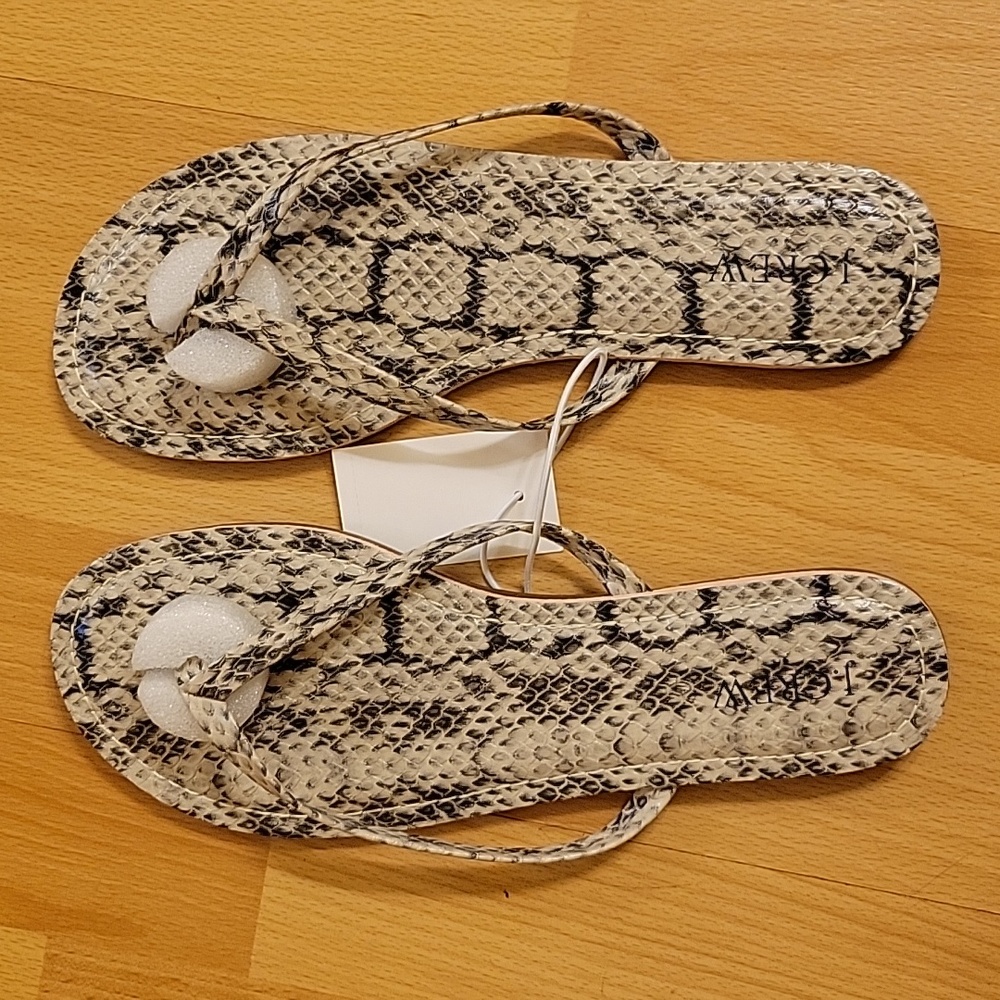 New Jcrew Sandals, Size 8 In Python - image 1